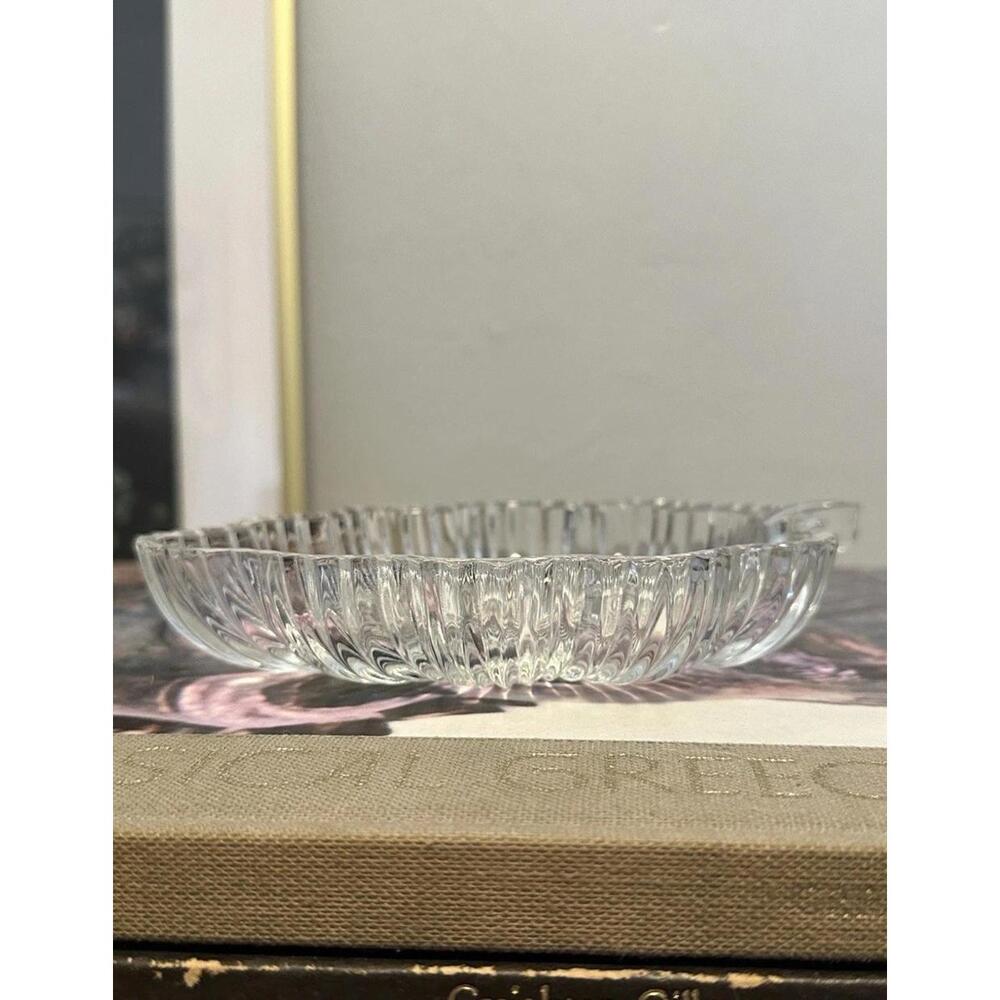 2 VTG Clear Depression Glass Fine Ribbed Leaf Trinket Dishes by Federal Glass - Picture 3 of 4